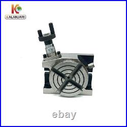 Horizontal Vertical Rotary Table 4 Inch (100MM) 4 Slots for Milling Machine