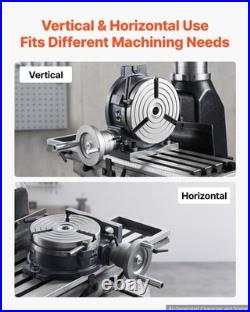 Horizontal Vertical Rotary Table 8 in Precision Milling Rotary Table, with T-Slo