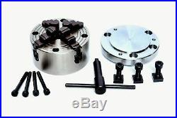 Hv4 Rotary Table(3slot) With 100mm Independent Chuck + M8 Clamping Kit