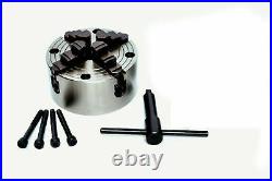 Hv6/150mm Rotary Table 4 Slot With 100mm Independent Chuck+ M6 Clamping Kit Set