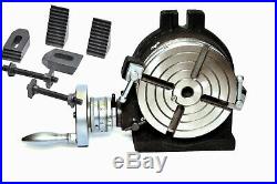 Hv6 Rotary Table (4 Slot) Horizontal & Vertical (150mm) With M8 Clamping Kit Set