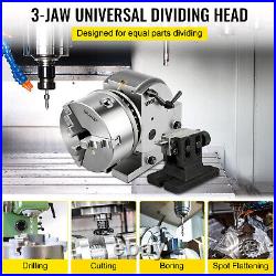 Indexing Dividing Head BS-1 6 3 Jaw Chuck & Tailstock for CNC Milling Machine