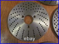Indexing Dividing Head Plates for Rotary Table Lot of 7 5 OD 1-1/8 ID FreeSH