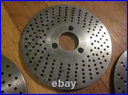Indexing Dividing Head Plates for Rotary Table Lot of 7 5 OD 1-1/8 ID FreeSH