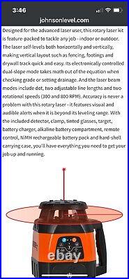 Johnson Dual Slope Horizontal/vertical Rotary Laser