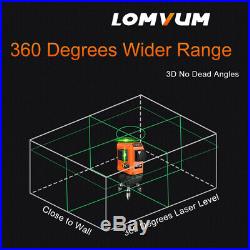 LOMVUM Laser Level 360 Rotary Self Auto Leveling Horizontal Vertical Cross Line