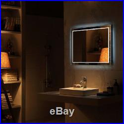 Large LED Mirrors Bathroom Mirror Lighting Fogless / Built-in Circular Magnifier