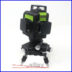 Laser Level 12 Lines Green 3D 360 degree Rotary Vertical Horizontal Selfleveling