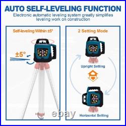 Laser Level 360° Rotary Self-Leveling Horizontal & Vertical 500M Red Beam