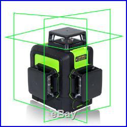 Laser Level 3D 12 Lines Green 360 degree Rotary Vertical Horizontal Ourdoor