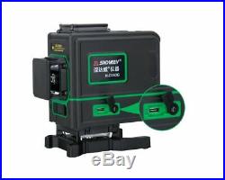 Laser Level 3D 12 Lines Green Self Leveling Horizontal Vertical 360 Rotary Line