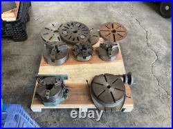 Lot of 5 Precision Machining Rotary Tables & Chucks & 4 Face Plates 320mm ts320A