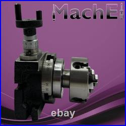 MachEl 3 (80mm) Rotary Table with 4 Slots, 70mm 4-Jaw Chuck & Back Plate