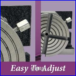 MachEl 3 (80mm) Rotary Table with 4 Slots, 70mm 4-Jaw Chuck & Back Plate