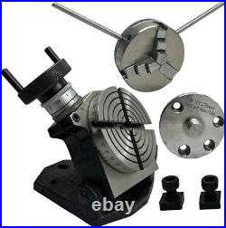 MachEl Precision 4/100mm Tilting Milling Rotary Table with 65mm 3-Jaw Self-Cent MachEl Precision 4/100mm Tilting Milling Rotary Table with 65mm 3-Jaw Self-Cent