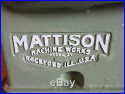 Mattison Vertical Rotary Surface Grinder Model 24-42 42 Chuck