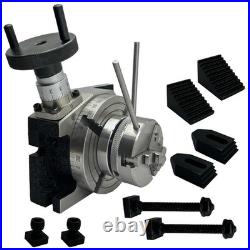 Milling Indexing 4/ 100 Rotary Table Precision Horizontal Vertical With Suit