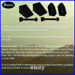 Milling Indexing 4/ 100 Rotary Table Precision Horizontal Vertical With Suit