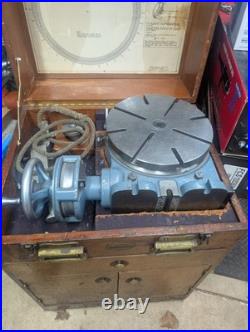 Moore Precision Rotary Table Model No. 2 in Mahogany Cabinet With Extras
