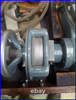 Moore Precision Rotary Table Model No. 2 in Mahogany Cabinet With Extras