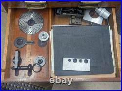 Moore Precision Rotary Table Model No. 2 in Mahogany Cabinet With Extras