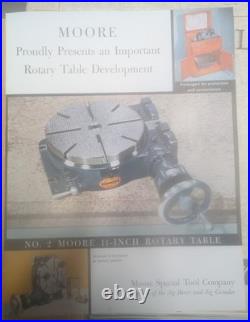 Moore Precision Rotary Table Model No. 2 in Mahogany Cabinet With Extras