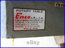 NEW ENCO LM-12 12 ROTARY TABLE vertical horizontal mill milling machine tool