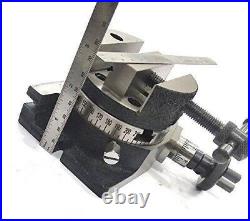 New 3/80mm Rotary Table M6 Clamp Kit, Round Vice 70mm 4 Jaw Independent Chuck