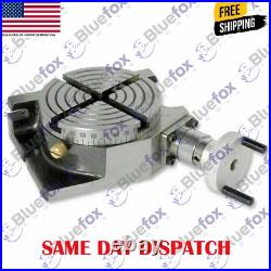New 3 Inch (80 mm) Horizontal And Vertical Rotary Table 4 Slot Milling Machine