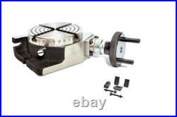 New 4 Rotary Table with 80mm Self Centring Chuck and Backplate Clamping Kit Set