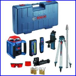 New Bosch GRL 2000-40HVK Self-Leveling Horizontal/Vertical Rotary Laser Kit