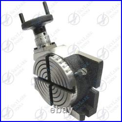 New Horizontal And Vertical Rotary Table With 70mm 4 Jaw Chuck Backplate USA