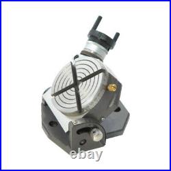 New Horizontal Vertical 4/100mm Tilting Rotary Table Gear Ratio 361T-slot M6