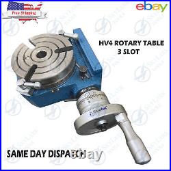 8 Inch Precision Horizontal & Vertical Rotary Table For Milling Machine - 4 Slot