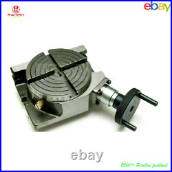 New ROTARY TABLE 4/100mm WITH 100mm 4 JAW INDEPENDENT CHUCK USA RAHISHTOOLS