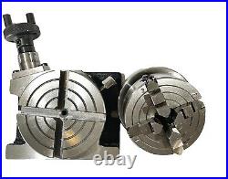 New Rotary Table 3Inch 80mm Horizontal And Vertical + Chuck All Sets ACTOOLS