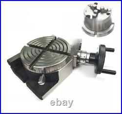 New Rotary Table 4 / 100mm Horizontal & Vertical with 80mm 3jaw Self centering