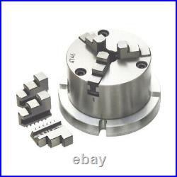 New Rotary Table 4/100mm Tilting 80mm 3Jaw Chuck Back Plate, Tail Stock &Clamps