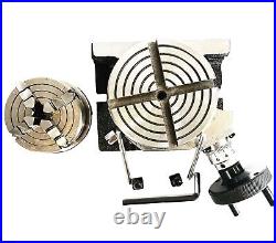 New Rotary Table HV 4 With 70 mm 4 Jaw Independ Chuck Lathe + Back plate USA