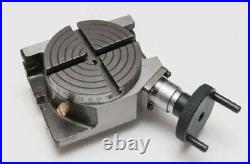 New Rotary Table Horizontal & Vertical 4 / 100MM For Milling Machine