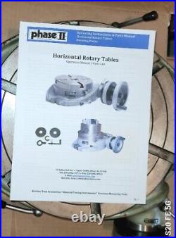 PHASE II 220-012 12 ROTARY TABLE Excellent with 4MT Center Hole + Manual