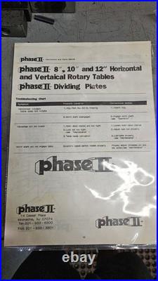 Phase II 221-308 Horizontal / Vertical Precision Rotary Table 8 Diameter A5B