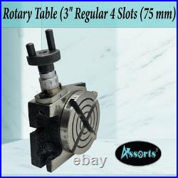 Precision 3 (75Mm) Mini Rotary Table Horizontal & Vertical Milling Tool with