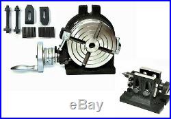 Precision 6 Rotary Table With Indexing Plate Set, Tailstock & M8 Clamping Kit