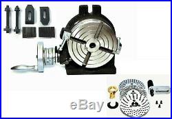 Precision Quality 6 Rotary Table With Indexing Plate Set & M8 Clamping Kit