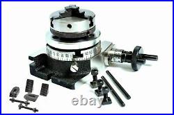 ROTARY TABLE 3 / 80mm WITH 50mm MINI SCROLL CHUCK & M6 CLAMPING KIT SET