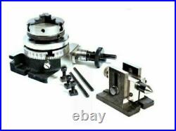 ROTARY TABLE 3 / 80mm WITH 50mm MINI SCROLL CHUCK & SINGLE BOLT TAILSTOCK