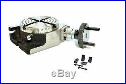 ROTARY TABLE 4 / 100mm WITH 65mm LATHE CHUCK & M6 CLAMPING KIT SET