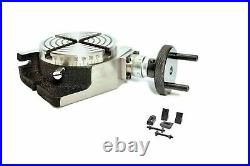 ROTARY TABLE 4 / 100mm WITH 70mm INDEPENDENT CHUCK & M6 CLAMPING KIT SET