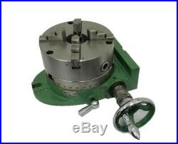 Rdg 150mm 6 Green Rotary Table Horizontal Vertical With 4 Jaw S/c Lathe Chuck